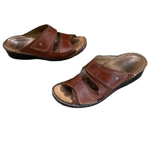 Finn Comfort Jamaica Leather Double Strap Sandals 9